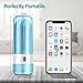 Water Dental Flosser for Teeth Cleaning and Flossing with Travel Size Case – Rechargeable Oral Irrigator, KOOVON Portable Water Flosser for Adults, IPX7 Waterproof, 5 Jet Tips & 4 Modes, Blue