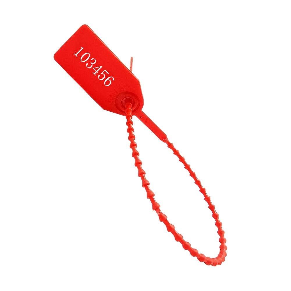 Plastic Security Tags Numbered Tamper Proof Seals Self Locking Zip Ties 9.84" Length (Pack of 500)