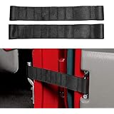 VOFONO Updated Heavy Duty Strong Adjustable Door Limiting Check Strap for Jeep Wrangler TJ JK JL Load 1000 Lb (2PCS-Black)