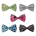 BMC 5 pc Mens Mixed Color Assorted Pattern Formal Pre-Tied Adjustable Neck Tie Bowties - Set 1: Color Me Crazy