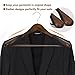 JS HANGER Wooden Suit Hangers, 6 Pack Extra-Wide Shoulder Wood Coat Hangers with Non Slip Pant Bar, Extra Smooth and Splinter Free Retro Finish