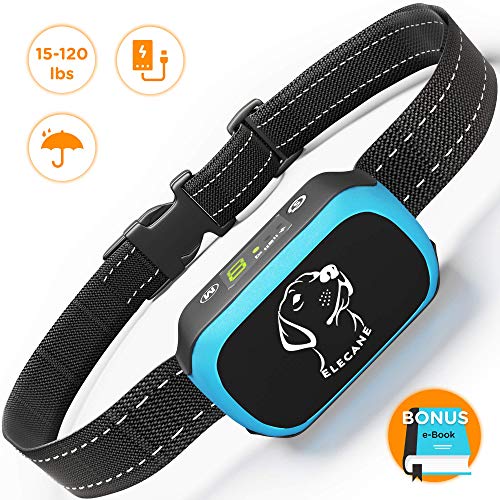 Dog Bark Collar – Rechargeable Anti Bark Collar for Small Medium Large Dogs – Effective Anti Barking Collar with Sound Vibration and 7 Sensitivity Levels – Anti-Barking Collar with LED Indicator