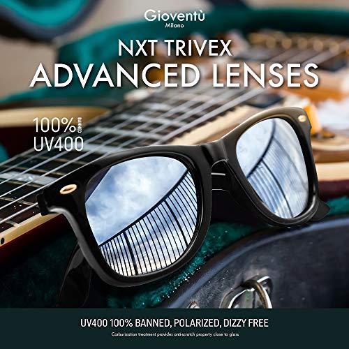 Gioventù Polarized Sunglasses Classic Wayfarer Sunglasses for Men and Women