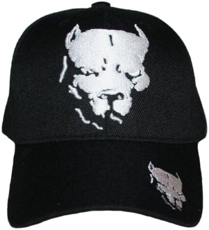 Pit Bull Head Baseball Cap Velcro (Black)