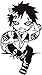 KyokoVinyl Naruto - Gaara Chibi Anime Decal Sticker for Car/Truck/Laptop (4.0" x 2.2")