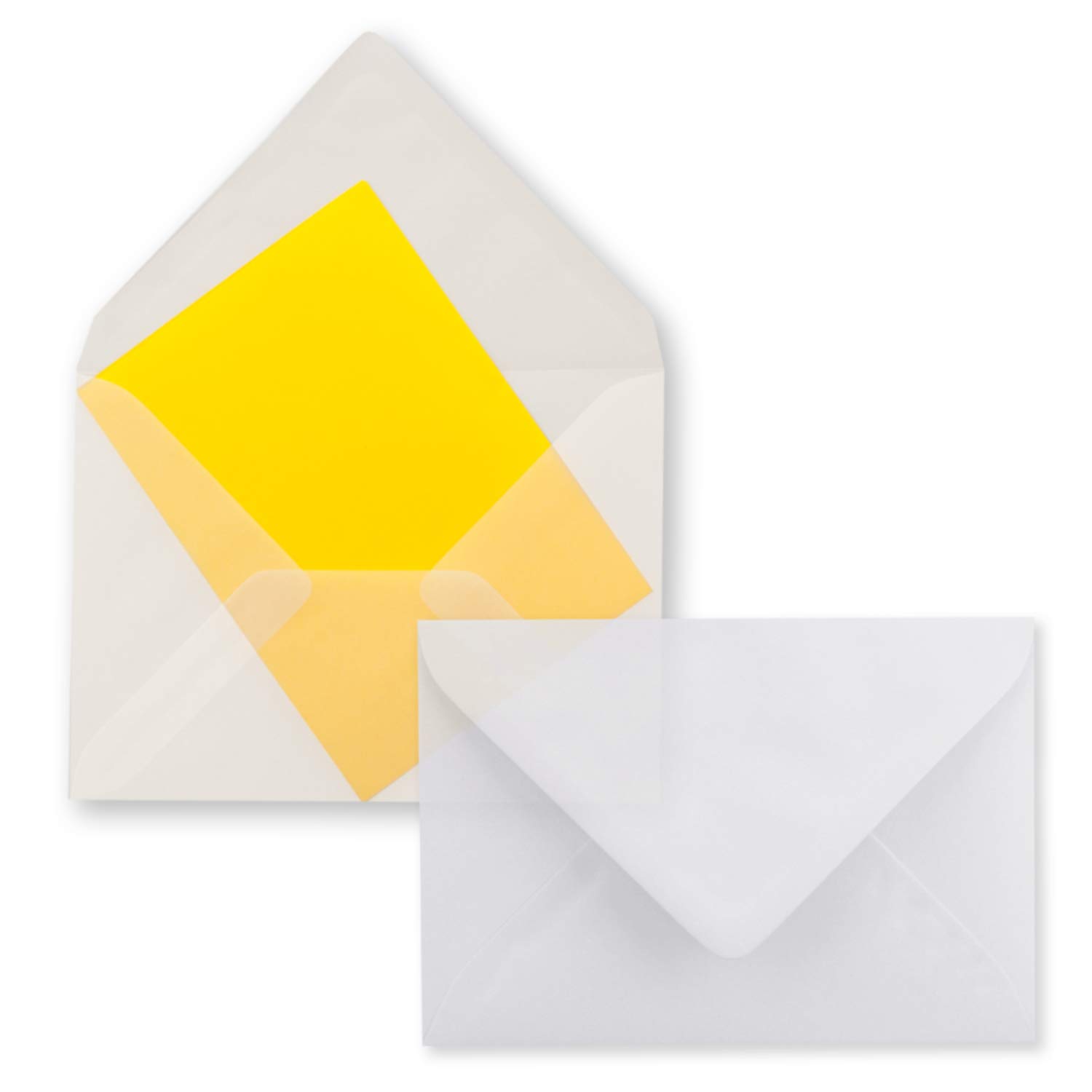 Mini envelopes, 5.2 x 7.6 cm, with wet seal for flower greetings, greeting cards, tags and money gifts, FarbenFroh by Gustav Neuser. 25 Umschläge 48 transparent