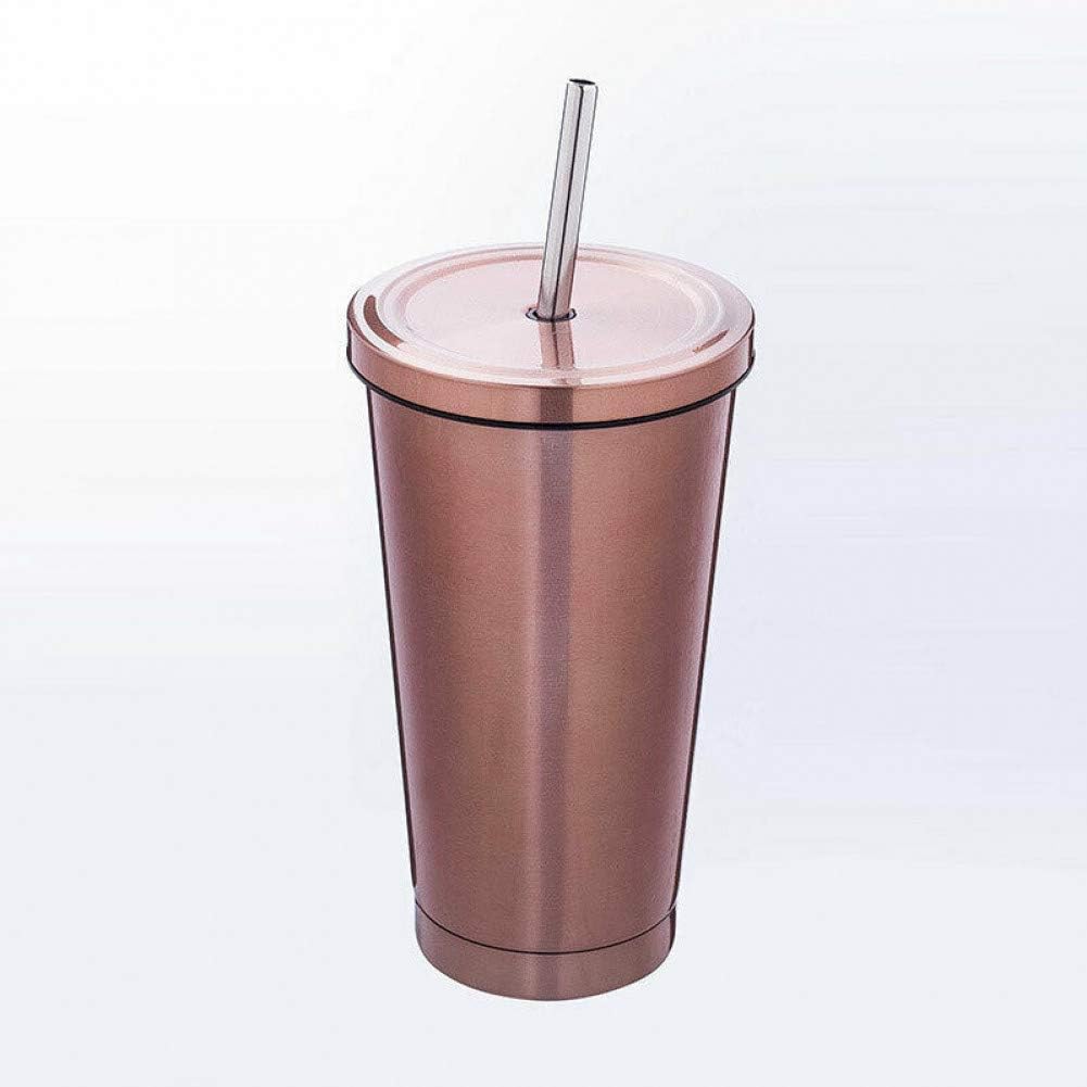 WXHHKNZ Stainless steel 500 ml vacuum cup tumbler cup with straws portable reusable coffee cup guardian tumbler 6~12
