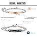 LOLIAS 2 Pcs Stainless Steel Couples Bracelets for Men Women His & Her Bracelet Chain,F