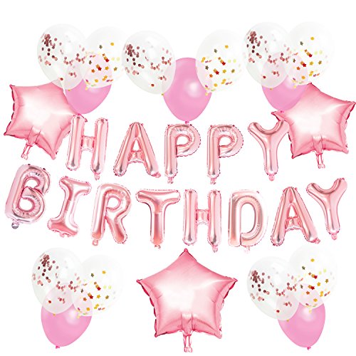 Kungyo rose gold birthday party decorations kit for adu…