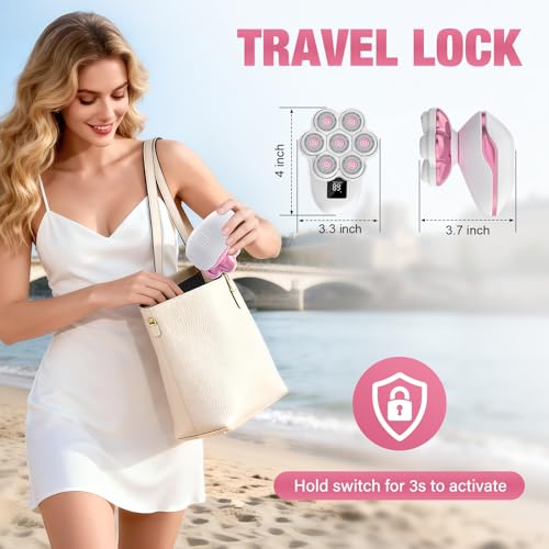 Electric Razors for Women, 120 Min Runtime, IPX8 Shaver for Sensitive Skin | 7D Floating Stainless Steel Blade, Wet & Dry Use, Works on Face, Legs, Arms, Bikini Area, Home & Travel Use