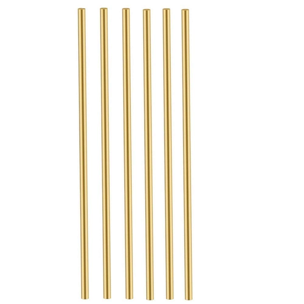 6 Pcs 4mm/5/32 inch Solid Brass Rods Lathe Bar Stock Kit Brass Round