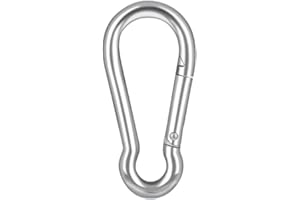 MarineNow 316 Stainless Steel Snap Hook Carabiner – Spring Loaded Link Connector for Marine, Camping, Rigging & Outdoor Use – Multiple Sizes (30mm to 180mm)