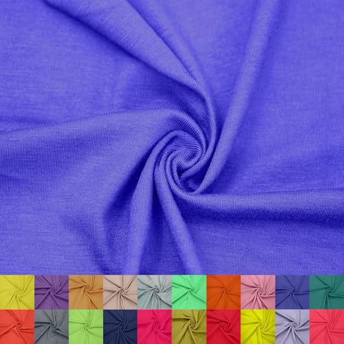 60" Wide Rayon Spandex Jersey Knit Fabric by The Yard - 4-Way Stretch, 200GSM,…