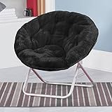 Amazon Com Urban Shop Bungee Saucer Chair 30 Black Furniture Decor