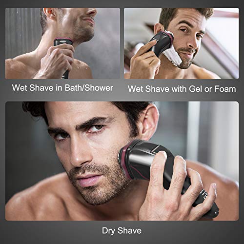 3 Electric+Razor+Men+Rechargeable+Waterproof