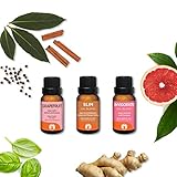 Hungry? - GuruNanda Aromatherapy Essential Oils Set 3pc Kit - Reduce Fatigue - Suppress Cravings - Manage Appetite - Energize - 100% Pure - Undiluted - Therapeutic Grade Essential Oils - 15ml
