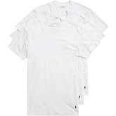 POLO RALPH LAUREN Classic Fit Undershirt w/Wicking 3-Pack V-Necks 3 White/Cruise Navy Pp MD