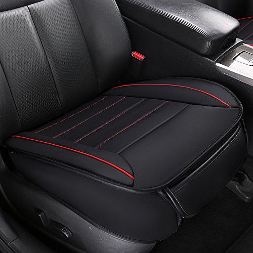 HONCENMAX Luxury Car seat Cover Cushion Pad Mat Protector for Auto Supplies for Sedan Hatchback SUV PU leather - Without Backrest - 2 Pack Front Seat Cover