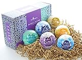 6 Relaxing BUBBLE Bath Bombs Set - Large Lush Spa Fizzy Kit, Best Gift Idea for Women, Moms, Teens, Girls - Homemade by Moms in the USA - Two Sisters Spa - Lavender, Vanilla, Eucalyptus