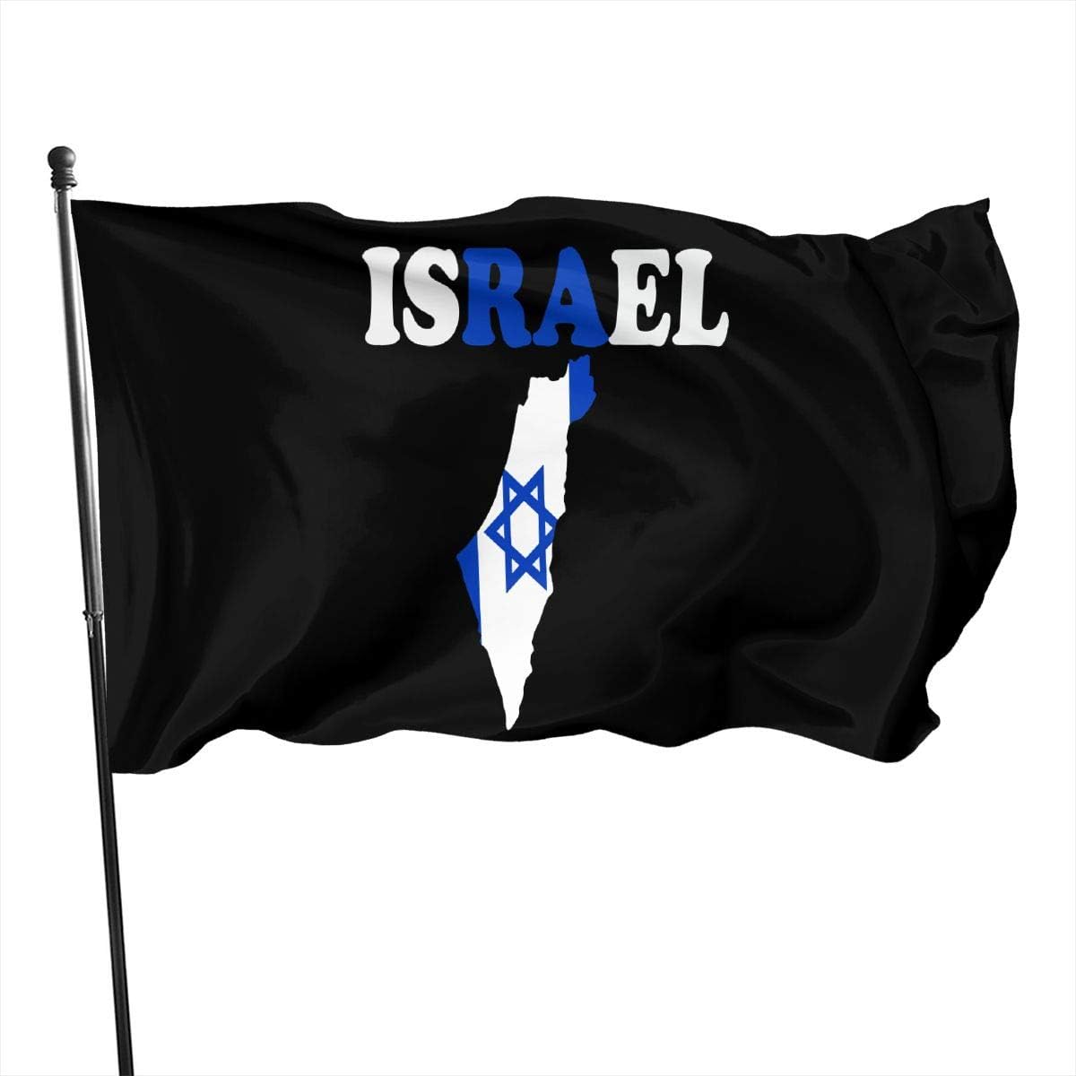 Israel text with flag map Banner Flag Demonstration Flag