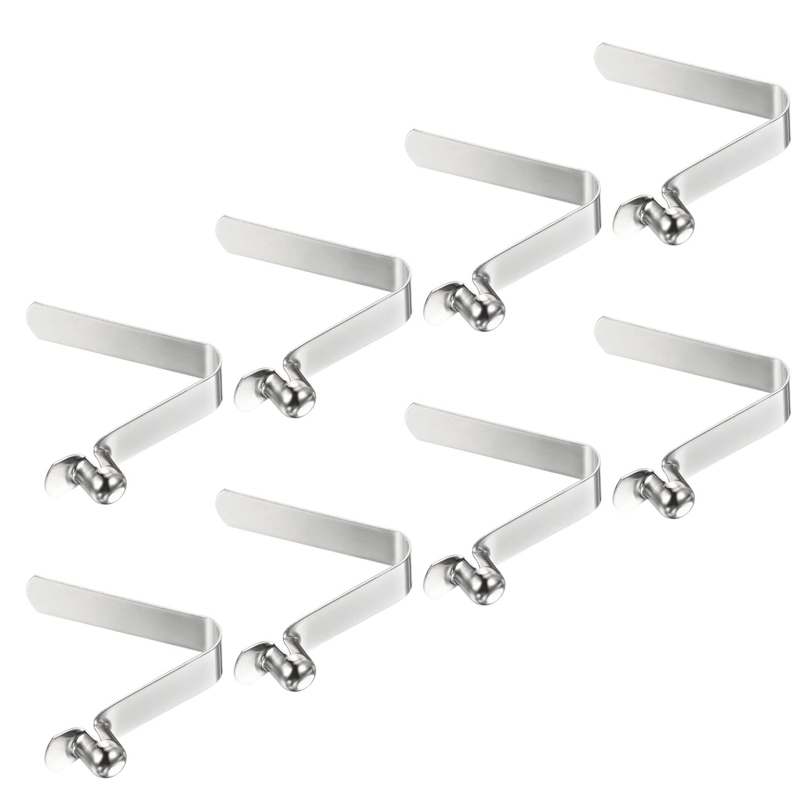 PATIKIL 8.3x7mm Kayak Paddle Snaps, 8 Pack Pole Push Button Spring Clips Steel Hollow Button Locking Tube Single Pin for Camping Awning Tent Pole