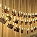 Clip String Lights, Coxeer 10Feet 20 LED Photo Clips String Lights Indoor Fairy String Lights for Birthday Wedding Graduation Party Dorms Bedroom Decoration(Warm White)