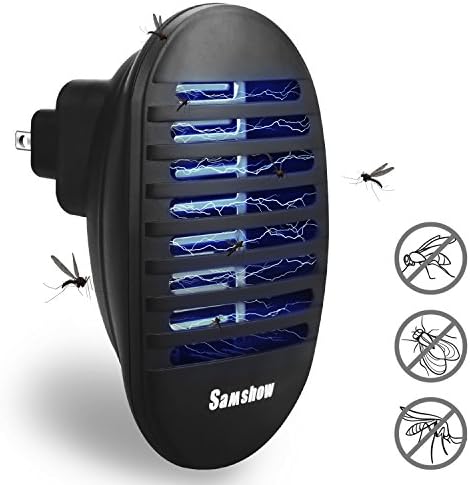 Samshow Bug Zapper, Mosquito Killer, Indoor Insect Killer Electronic Repeller - Eliminates Most Flying Pests (Black)