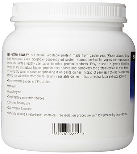 Source Naturals Pea Protein Power Plant-Based Protein Powder - Easy To Digest, Bioavailable, Non-Dairy, Vegan, Non-GMO, Gluten Free, Sugar Free, Unflavored - 16oz