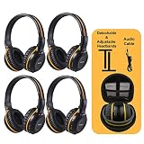 4 Pack of DVD Wireless Headphones, Car Kids Headphones, IR Headphones for Car Entertainment System, Wireless IR Headphones with Dual Channel