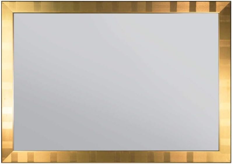 New Brushed Striped Gold Design Classic Wall Mirror 102 x 71 CM 3ft4 x 2ft4