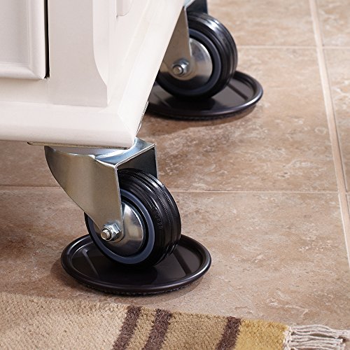 SoftTouch 1 5/8" Square Reusable Carpet Bottom Furniture Caster Cups to