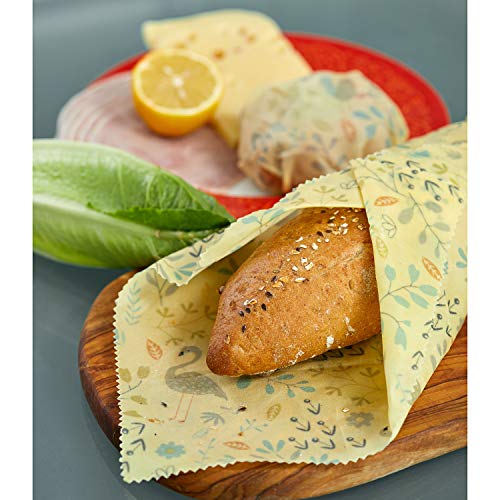 Beeswax Wrap Food Storage 4 Pack - Reusable, Eco-Friendly, Plastic Free, Non-Toxic - Thumbnail 5