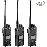2 Ways Radio Long Range Samcom FPCN10A Walkie Talkie 20 Channel Wireless Intercom with Group Button, 2.5 Miles Range with Earpiece Belt Clip(Pack of 3)