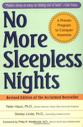 No More Sleepless Nights, by Peter Hauri, Shirley Linde No More Sleepless Nights, by Peter Hauri, Shirley Linde