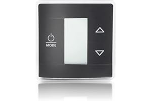 Mocar7 RV Wall Thermostat Updated Version, 3316250.712 Single Zone RV AC Thermostat - Black, Three Input Areas, Bright Blue Backlight Self-extinguishing