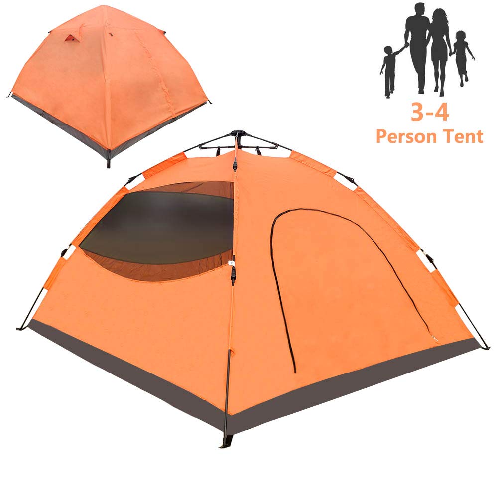 LETHMIK Pop Up Tent, Tents for Camping 2 3 4 Person - 30 Seconds Easy Up Camping Tent, Waterproof Instant Backpacking Tent for Outdoor Hiking, Climbing, Travel - Includes Carry Bag