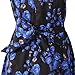 Costyleen Women's 1950s Vintage Floral Boat Neck Sleeveless Party Cocktail Casual Swing Dress with Belt