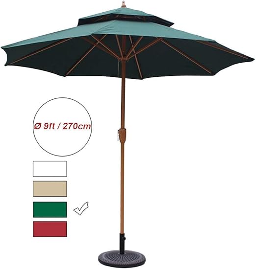 LNDDP ParasolsOslash; 9ft/270cm Garten Patio Tischschirm mit