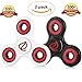 Exgreem NEW 2017 DIRT RESISTANT EDC Tri-Spinner Fidget Toy Smooth Surface Finish Ultra Durable 2-3 Min Spins Non-3D printed (two pack) (Red(White&Black))
