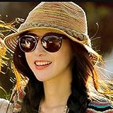 New Womens Hat Brim Summer Beach Sun Hats Girl Straw Floppy Topee Bohemia Cap