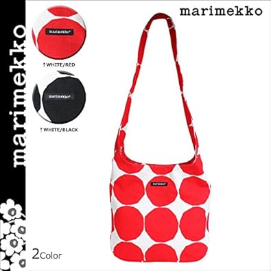 Amazon マリメッコ Marimekko バッグ ショルダーバッグ 水玉 ドット White Red 131 並行輸入品 Marimekko マリメッコ シューズ バッグ