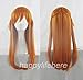 Happylifehere Japanese Anime Bright Orange Long Cosplay Wig with Ponytail (60cm)