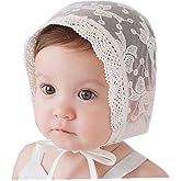 Baby Girl Toddlers Breathable Lacy Bonnet Eyelet Cotton Adjustable Sun Protection Hat