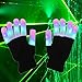 UPBASICN LED Gloves Light Up Rave Gloves, Finger Light Flashing LED Warm Gloves Lights Gloves ---3 Colors 6 Modes for Christmas Birthday Light Show Party