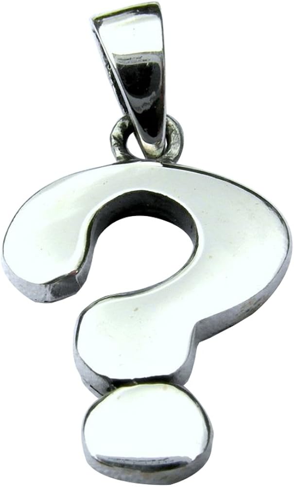 Sterling Silver 925 Question Mark Pendant Amazon.co.uk Jewellery