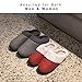 HomeIdeas Men's Woolen Fabric Memory Foam Anti-Slip House Slippers, Autumn Winter Breathable Indoor Shoes (Large / 11-12 D(M) US, Navy Blue)