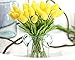 StillCool Artificial Flowers 12pcs/Bag Mini Tulip Fake Flowers Great for Wedding Party Home Room Decor (Yellow)