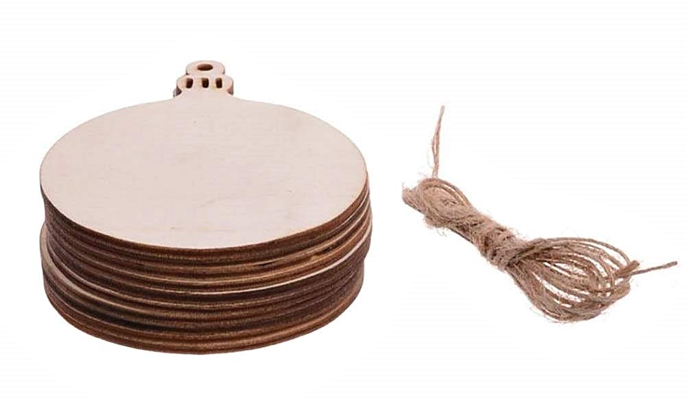 Christmas tree decorations - decorative wooden balls - decorations - Christmas - colored - furniture - home - interior - party - 20 pieces