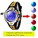 Kid Watch Multi Function Digital LED Sport 50M Waterproof Electronic Digital Outdoor Watches Alarm for Boy Girl Children Gift (yellow)