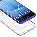 HTC U11 life Case,Yiakeng Dual Layer shockproof wallet Armor Soft glitter silicone Crystal Phone cases full cover for HTC U11 life (Clear)